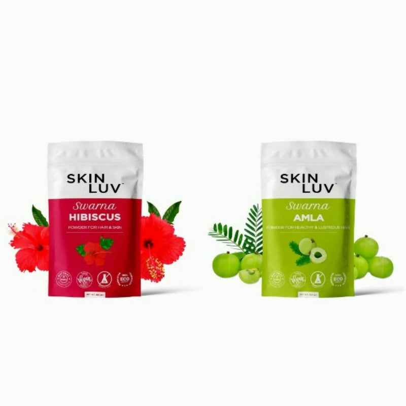 SkinLuv Swarna Hibiscus Powder And Amla Powder Combo - Distacart