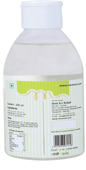 Mesmara Extra Virgin Coconut Oil 200 ml