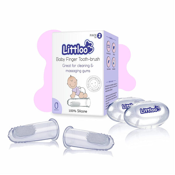 Littloo Baby Finger Toothbrush Reusable Silicon Made - Distacart