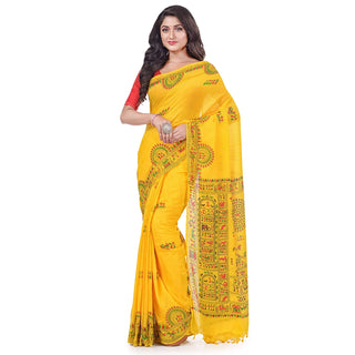 Desh Bidesh Women's Pure Cotton Tribal Art Warli Printed Designer Handloom Saree With Blouse Piece - Distacart