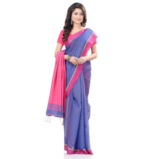 Desh Bidesh Women's Tant Silk Handloom Cotton Saree Sequence Work With Blouse Piece - Distacart