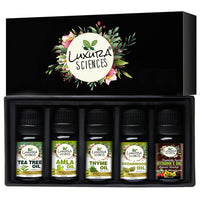 Thumbnail for Luxura Sciences Organic Essential Oil Anti Dandruff - Tea Tree Oil, Thyme Oil, Amla Oil, CedarWood Oil, Vitamin E Oil - Distacart