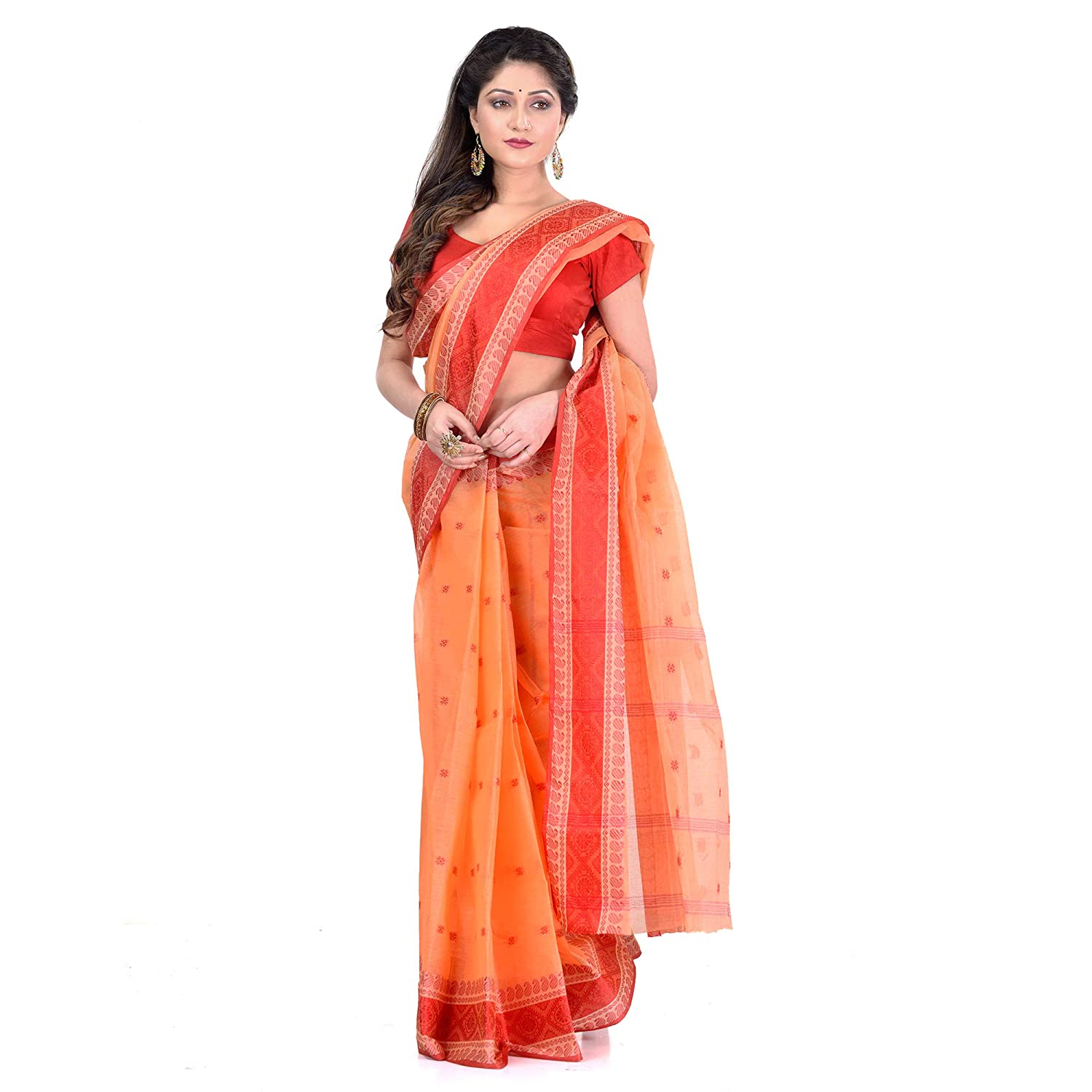 Desh Bidesh Women's Tant Cotton Saree With Blouse Piece - Distacart