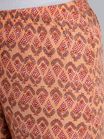 Thumbnail for Kalini Women Rust Ethnic Motifs Printed Layered Pure Cotton Kurta with Trousers & Dupatta - Distacart