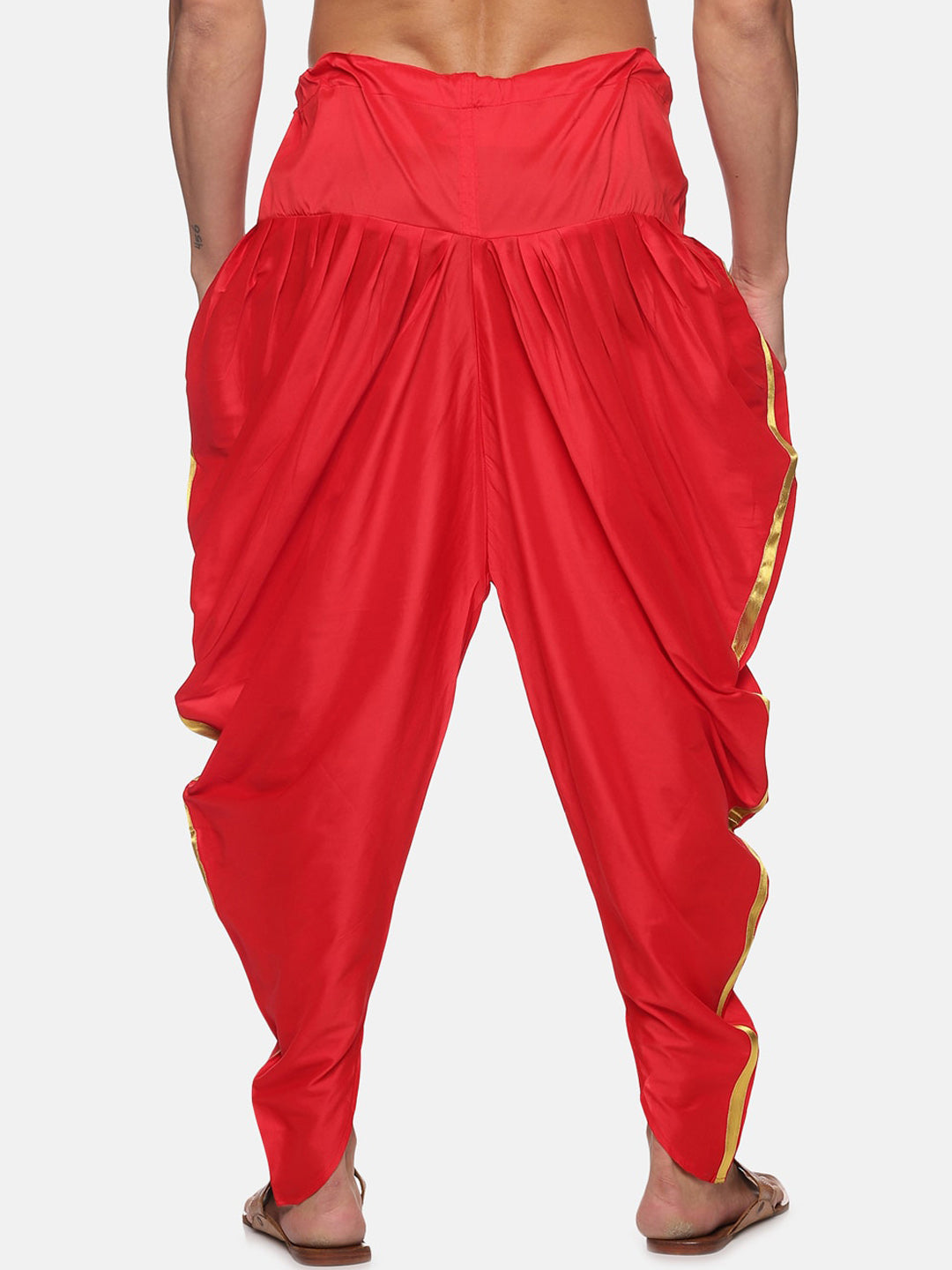 Sethukrishna Men Red Solid Dhoti Pant - Distacart