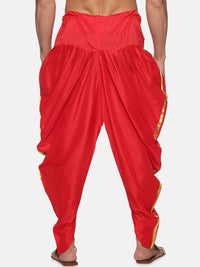 Thumbnail for Sethukrishna Men Red Solid Dhoti Pant - Distacart