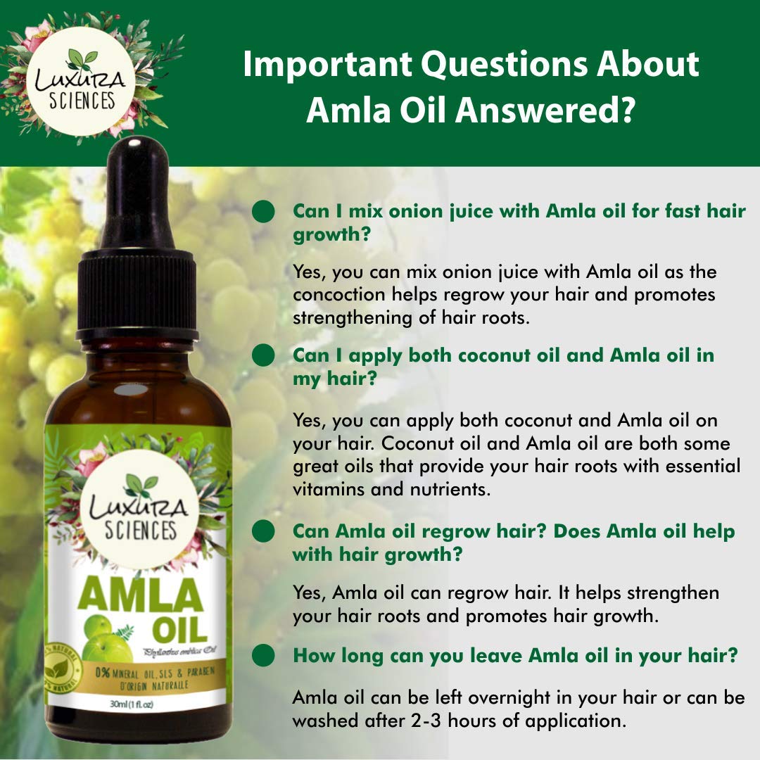 Luxura Sciences Organic Amla Oil for Hair Growth - Distacart