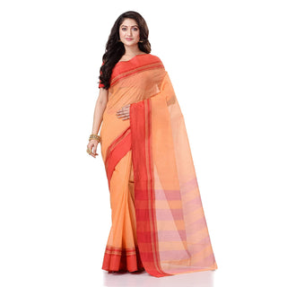 Desh Bidesh Women's Traditional Bengal Tant Pure Handloom Cotton Saree Kantha Stitch Woven Without Blouse Piece - Distacart