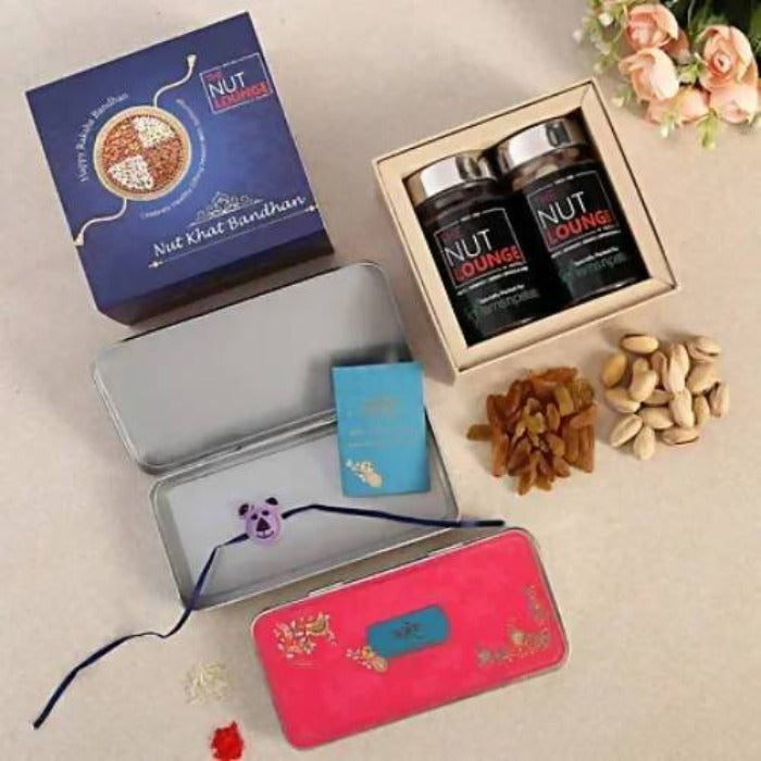 Cute Bear Rakhi & Dry Fruits Jars