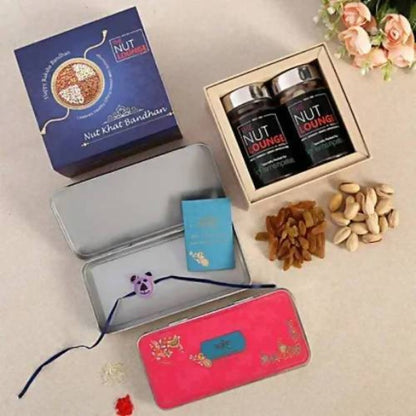 Cute Bear Rakhi & Dry Fruits Jars