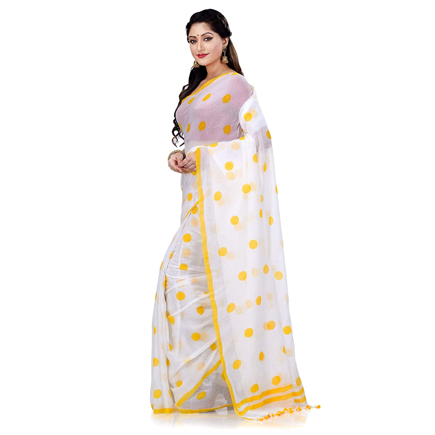 Desh Bidesh Women's Traditional Soft Mulmul Bengal Handloom Pure Cotton Saree - Distacart