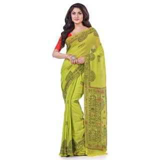 Desh Bidesh Women's Pure Cotton Tribal Art Warli Printed Designer Handloom Saree With Blouse Piece - Distacart