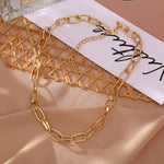 Thumbnail for Gold-Toned Alloy Golden Chain Necklace - The Pari - Distacart