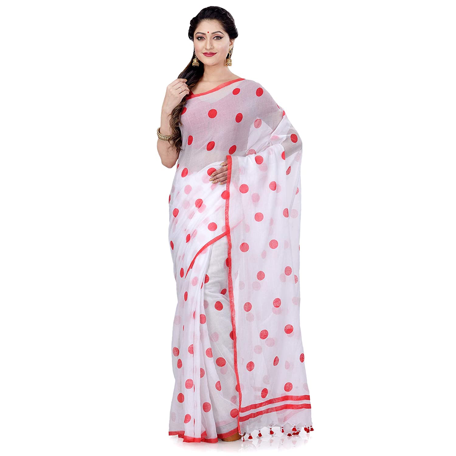 Desh Bidesh Women's Traditional Soft Mulmul Bengal Handloom Pure Cotton Saree - Distacart