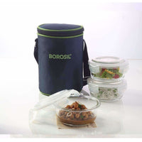 Thumbnail for Microwavable Containers with Lunch Bag, 400ml, Set of 3 - Distacart