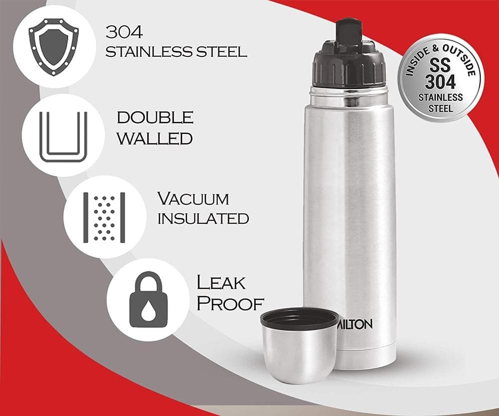 MILTON thermosteel fliplid 1000+500 ml combo 1500 ml Flask - Buy