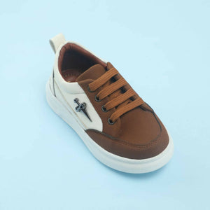 Tiny Bugs Boys Lace Up Casual Shoes - Brown - Distacart