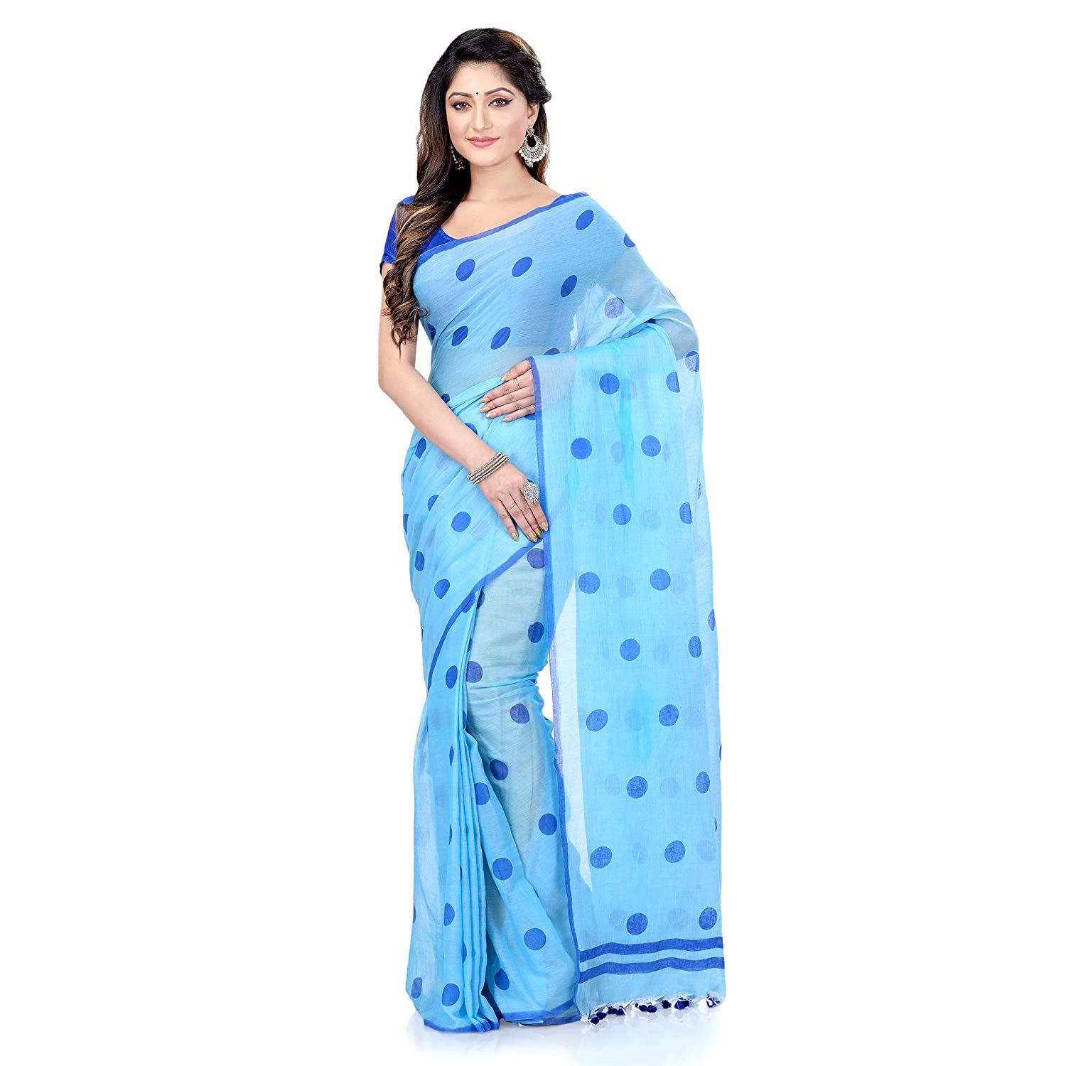 Desh Bidesh Women's Traditional Soft Mulmul Bengal Handloom Pure Cotton Saree - Distacart