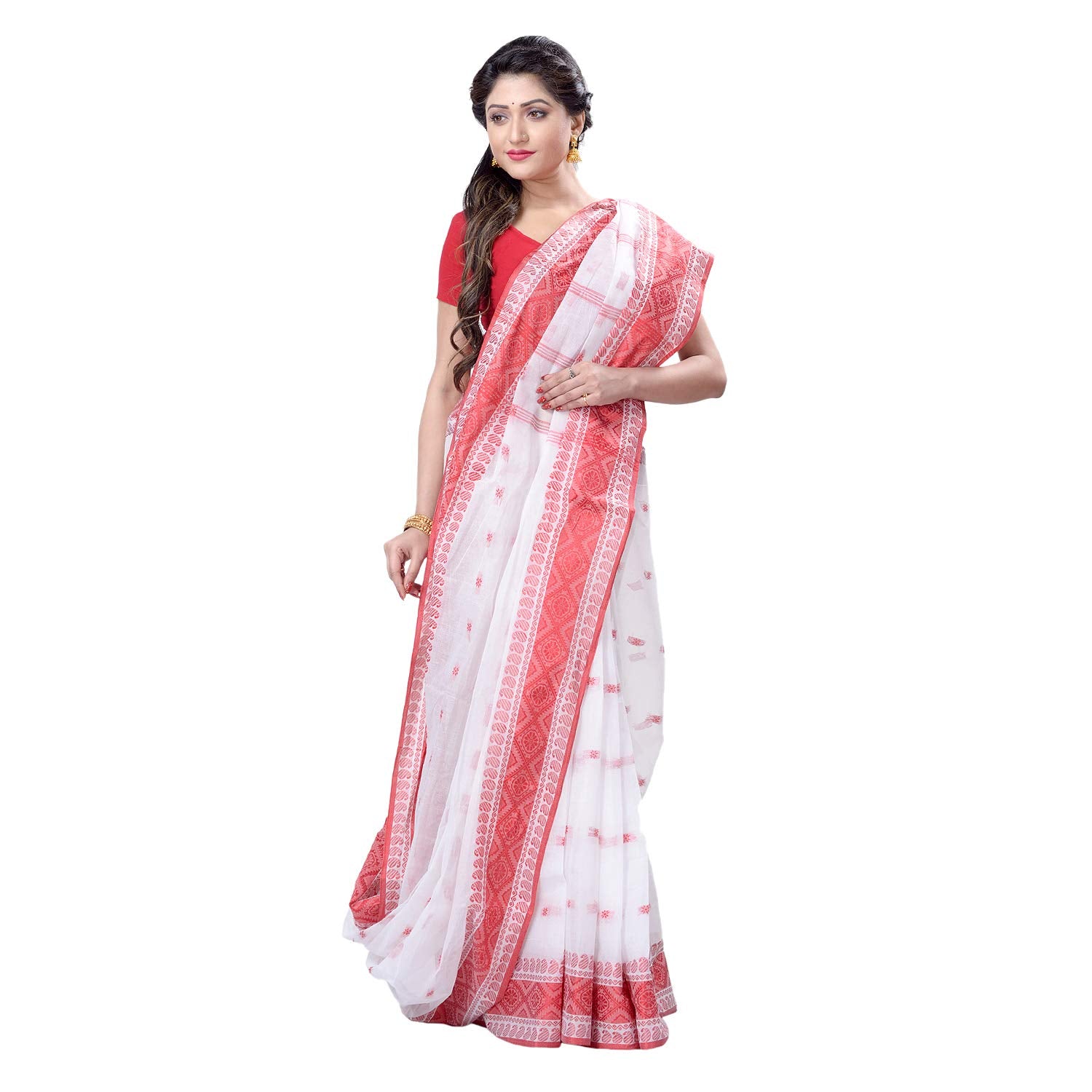 Desh Bidesh Women's Tant Cotton Saree With Blouse Piece - Distacart