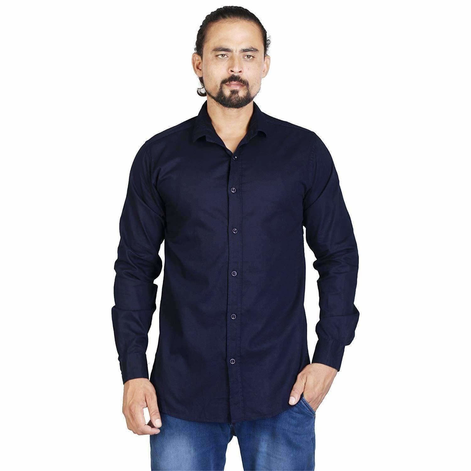 Men's Cotton Solid Full Sleeve Shirts - Distacart