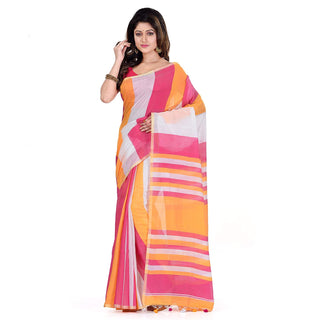 Desh Bidesh Women's Cotton Silk Bengal Half-Half Ghicha Handloom Woven Saree With Blouse Piece - Distacart