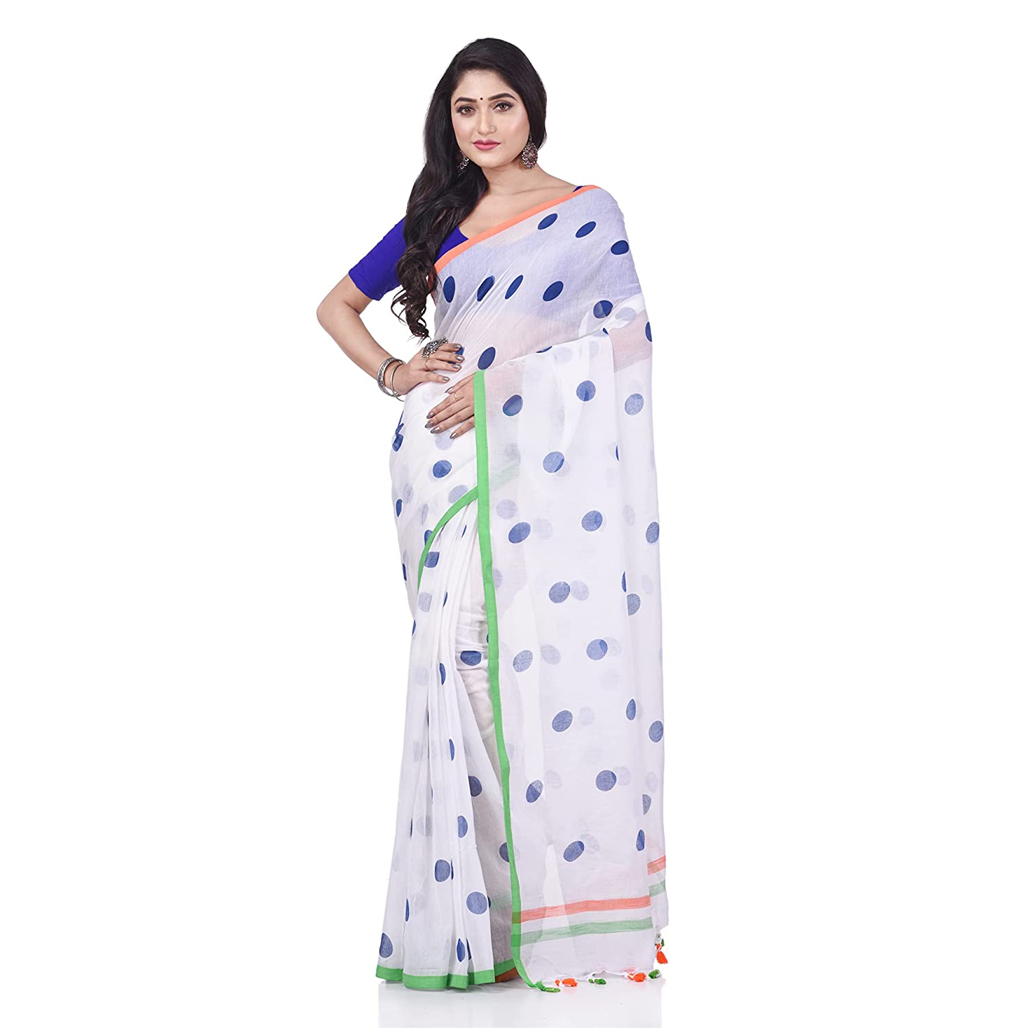 Desh Bidesh Women's Traditional Soft Mulmul Bengal Handloom Pure Cotton Saree - Distacart