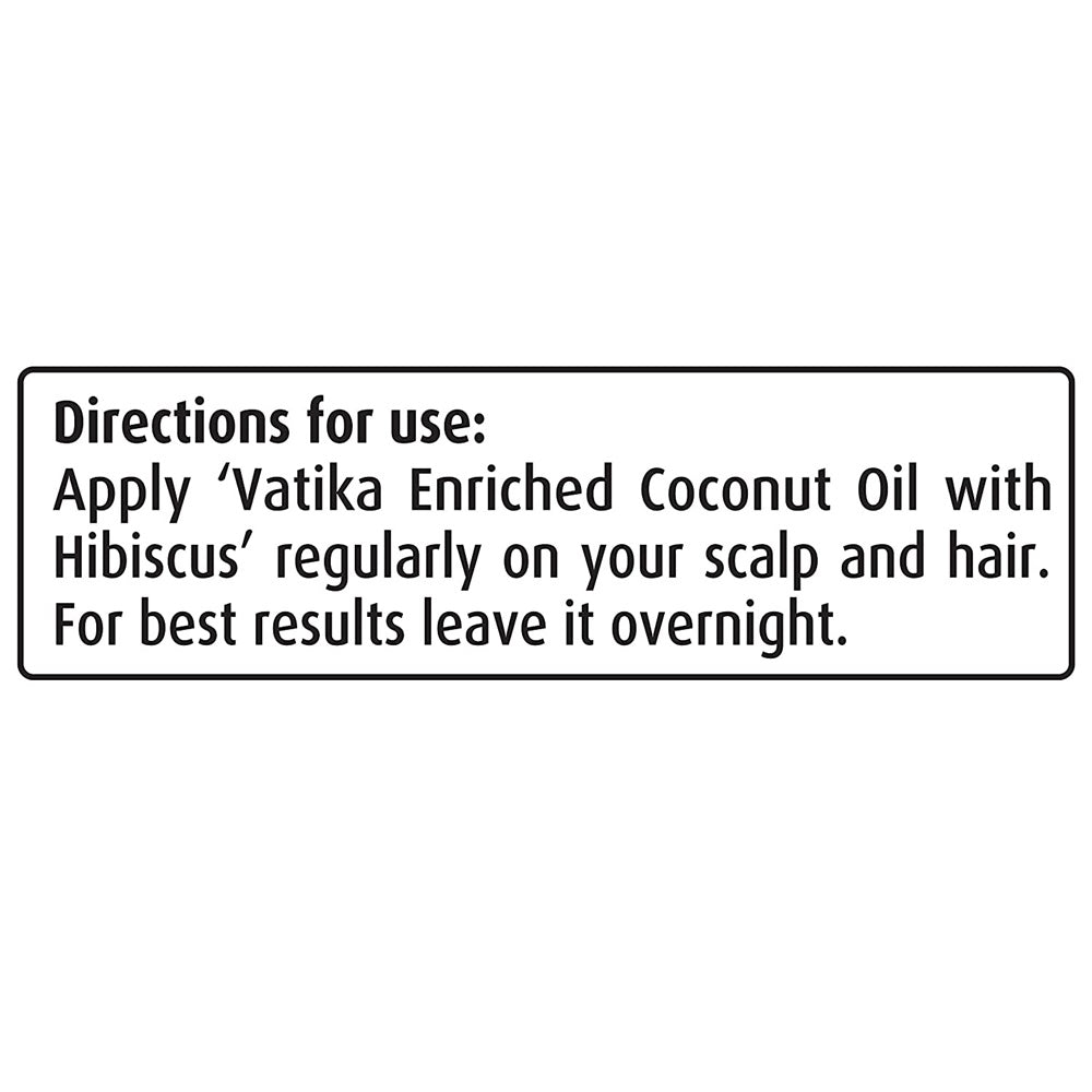 Dabur Vatika Enriched Coconut Hair Oil with Hibiscus Directions for use
