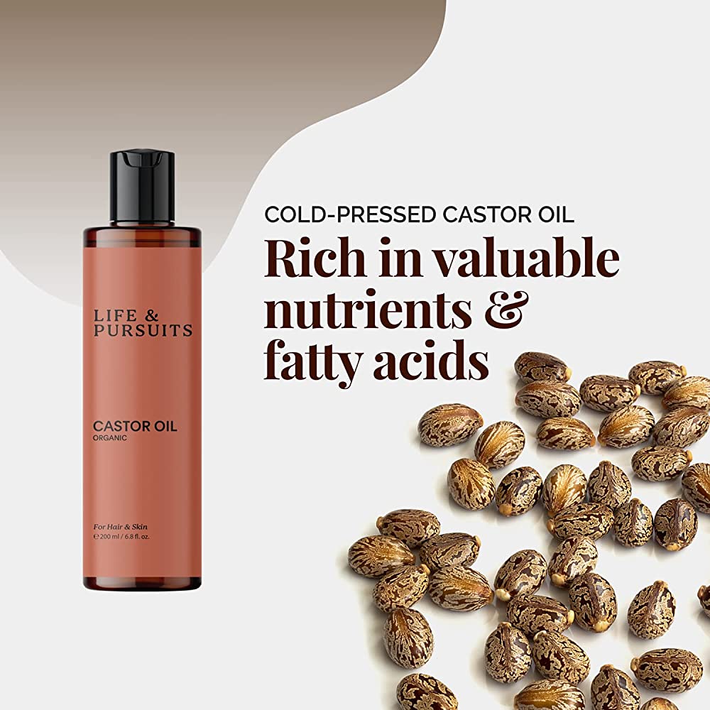 Life and Pursuits Organic Cold Pressed Castor Oil For Hair Growth & Skin - Distacart