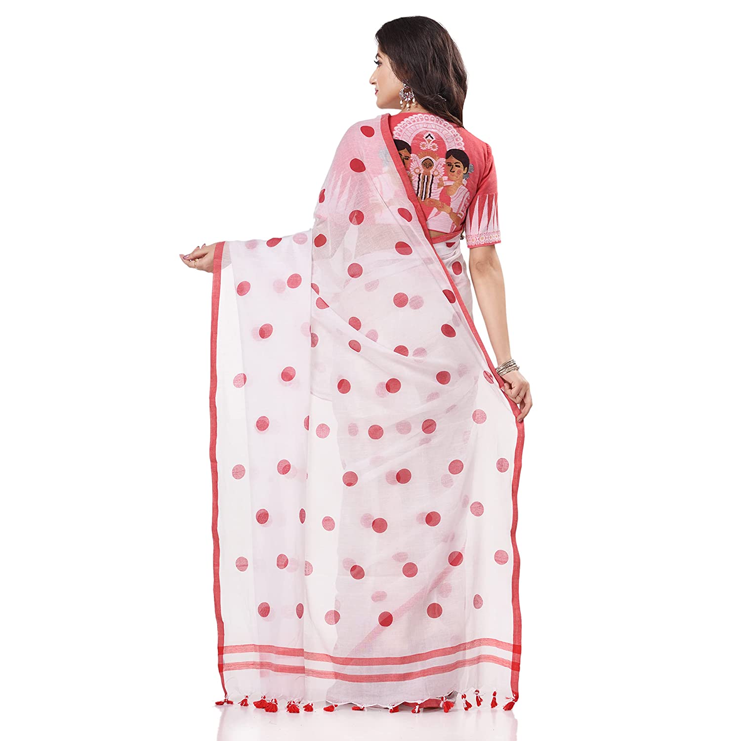 Desh Bidesh Women's Traditional Soft Mulmul Bengal Handloom Pure Cotton Saree - Distacart