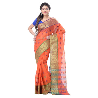 Desh Bidesh Women Ganga Jamuna Bengal Handloom Cotton Tant Saree Without Blouse Piece - Distacart