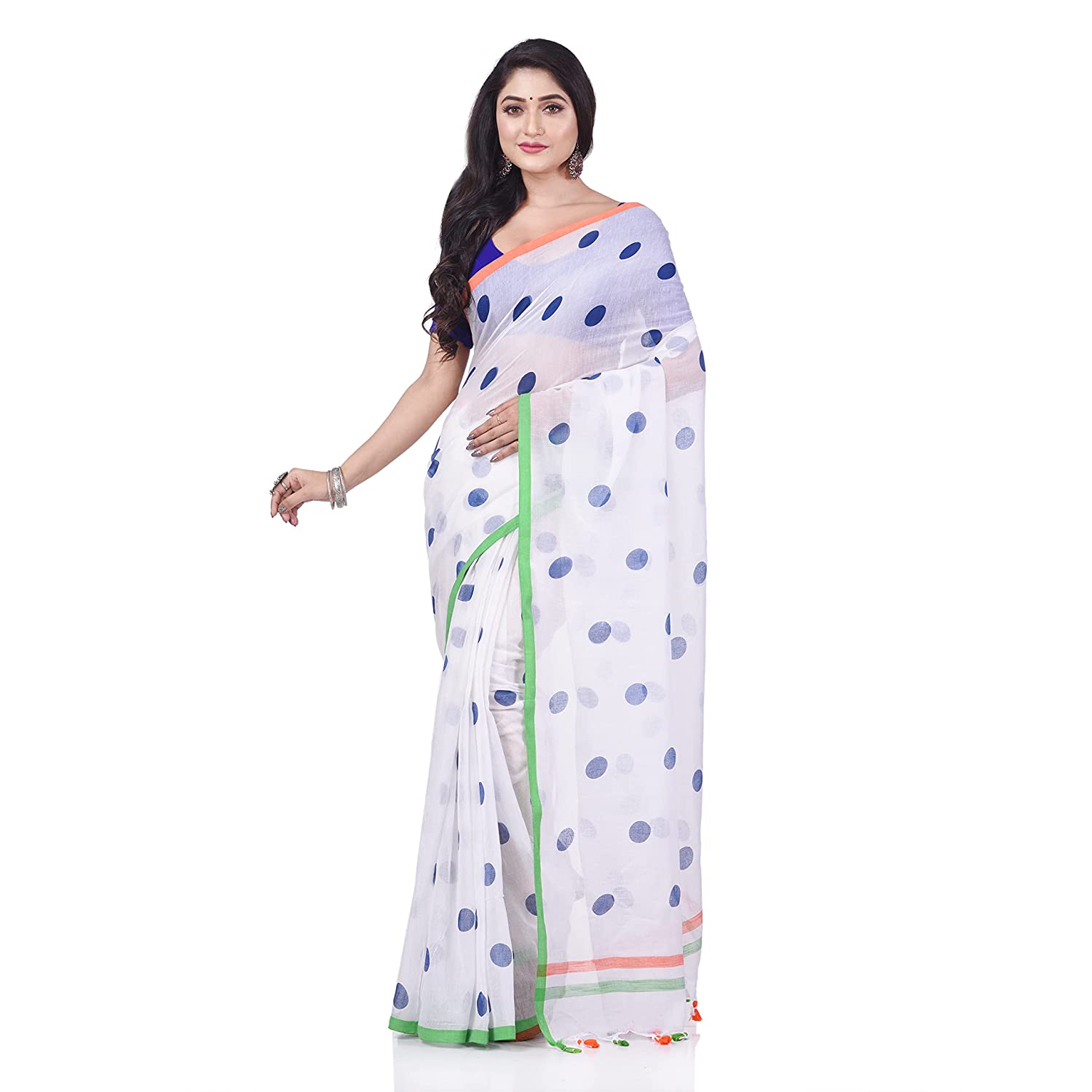 Desh Bidesh Women's Traditional Soft Mulmul Bengal Handloom Pure Cotton Saree - Distacart