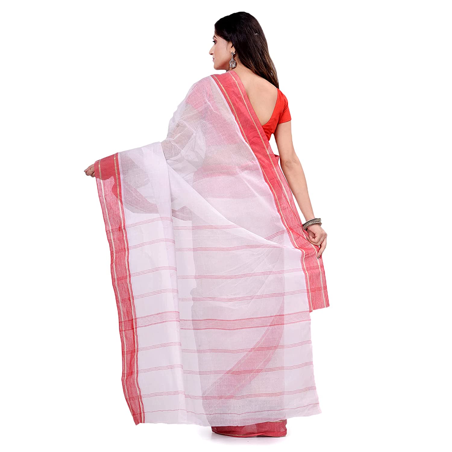 Desh Bidesh Women's Bengal Tant Aradhana Pure Handloom Cotton Saree - Distacart
