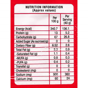 MTR Rice Idli Mix Nutrition facts
