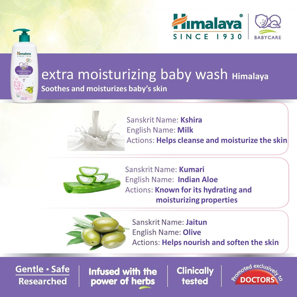 Himalaya Extra Moisturizing Baby Wash - Distacart