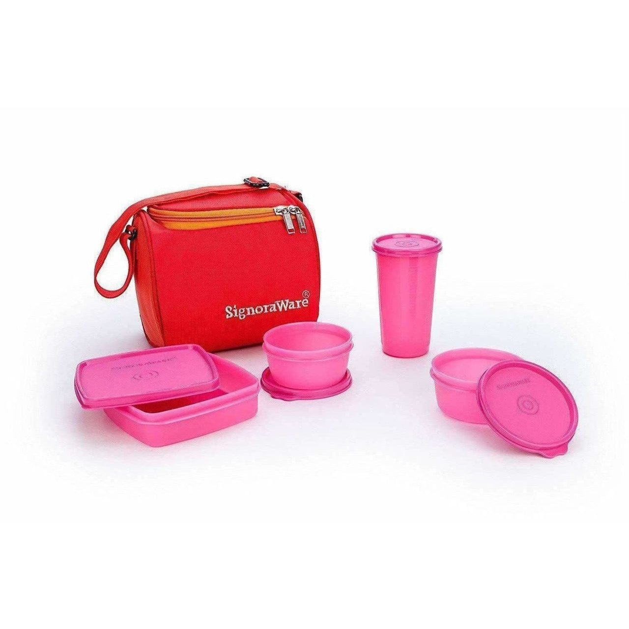 Plastic Lunch Box Set with Bag Set, 5-Pieces - Distacart