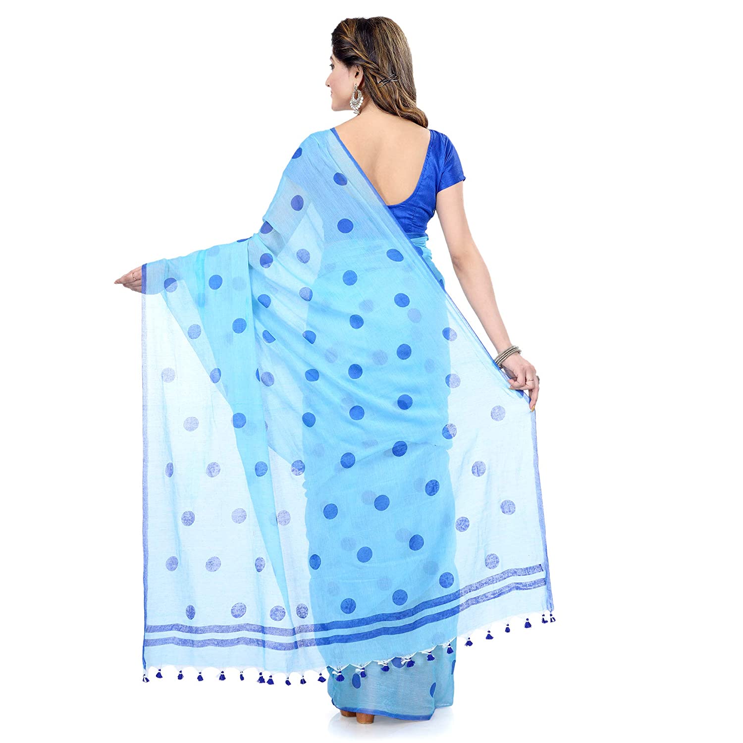 Desh Bidesh Women's Traditional Soft Mulmul Bengal Handloom Pure Cotton Saree - Distacart