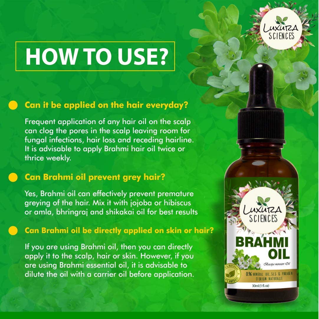 Luxura Sciences Organic Brahmi Oil for Hair Growth - Distacart
