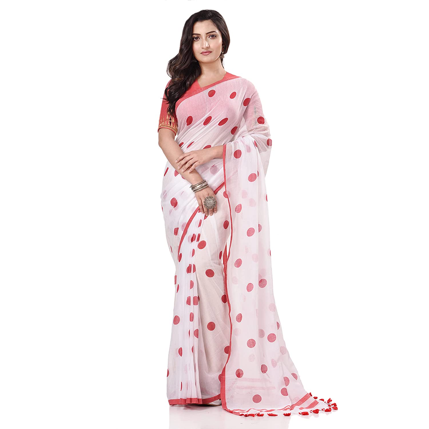 Desh Bidesh Women's Traditional Soft Mulmul Bengal Handloom Pure Cotton Saree - Distacart