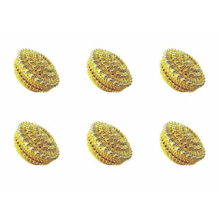 Golden - Decorative Organza Potli Basket (Pack Of 6) - Distacart