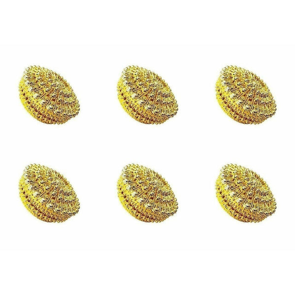 Golden - Decorative Organza Potli Basket (Pack Of 6) - Distacart