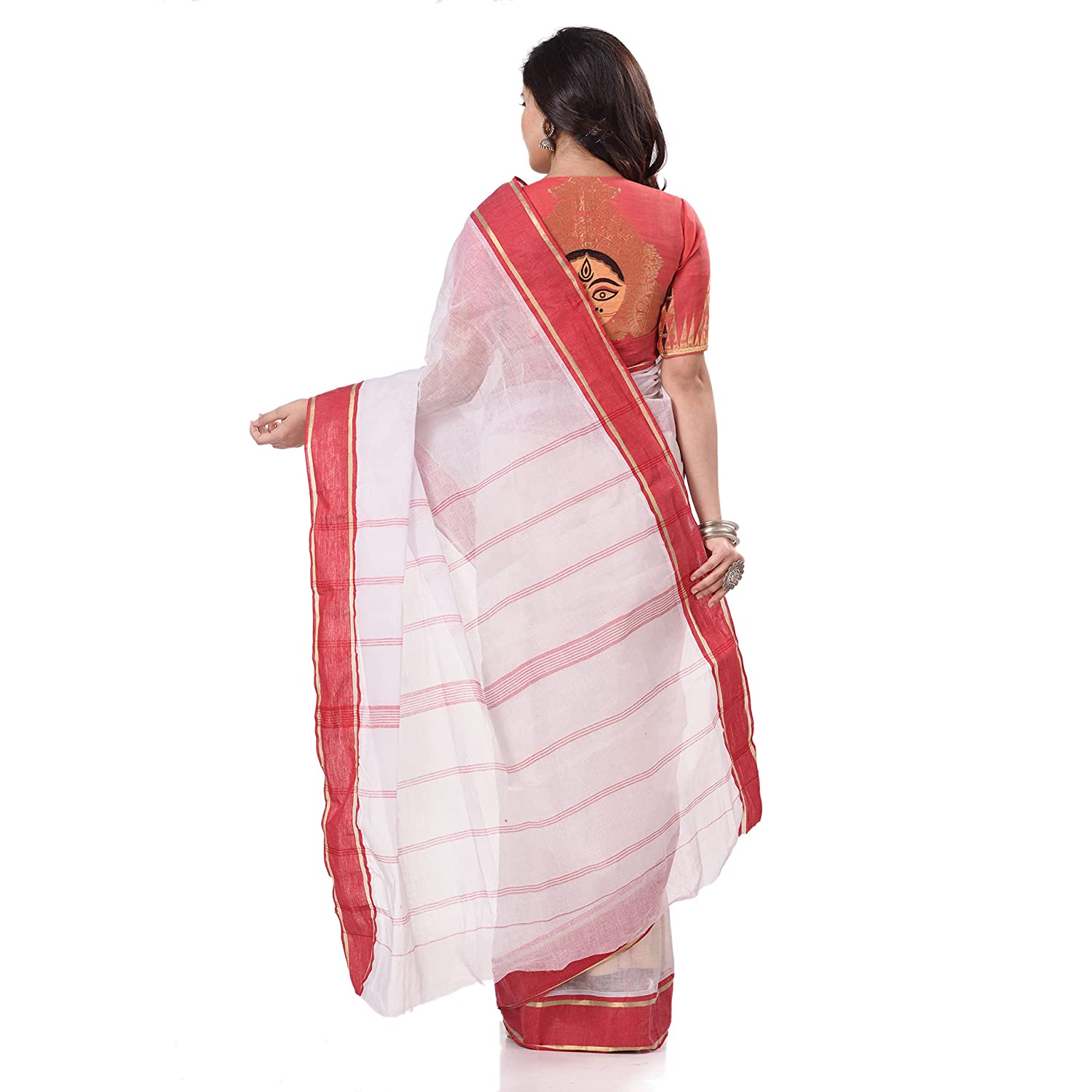 Desh Bidesh Women's Bengal Tant Aradhana Pure Handloom Cotton Saree - Distacart