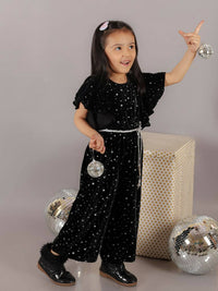 Thumbnail for Lil Drama Girls Party Jumpsuit - Black - Distacart