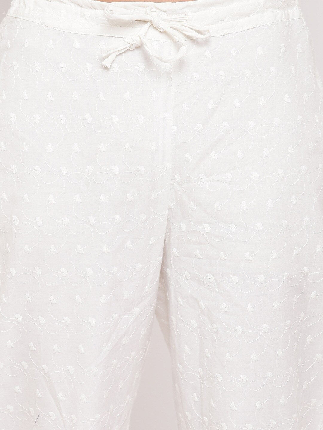 Biba Women Navy Blue Printed Pure Cotton Kurta with Trousers - Distacart