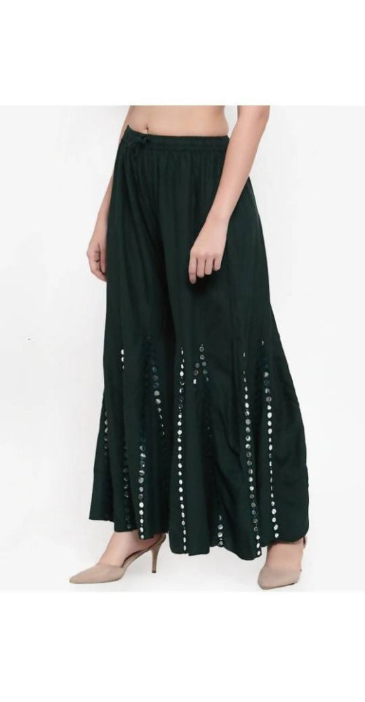 Mominos Fashion Bottle Green Mirror Palazzo
