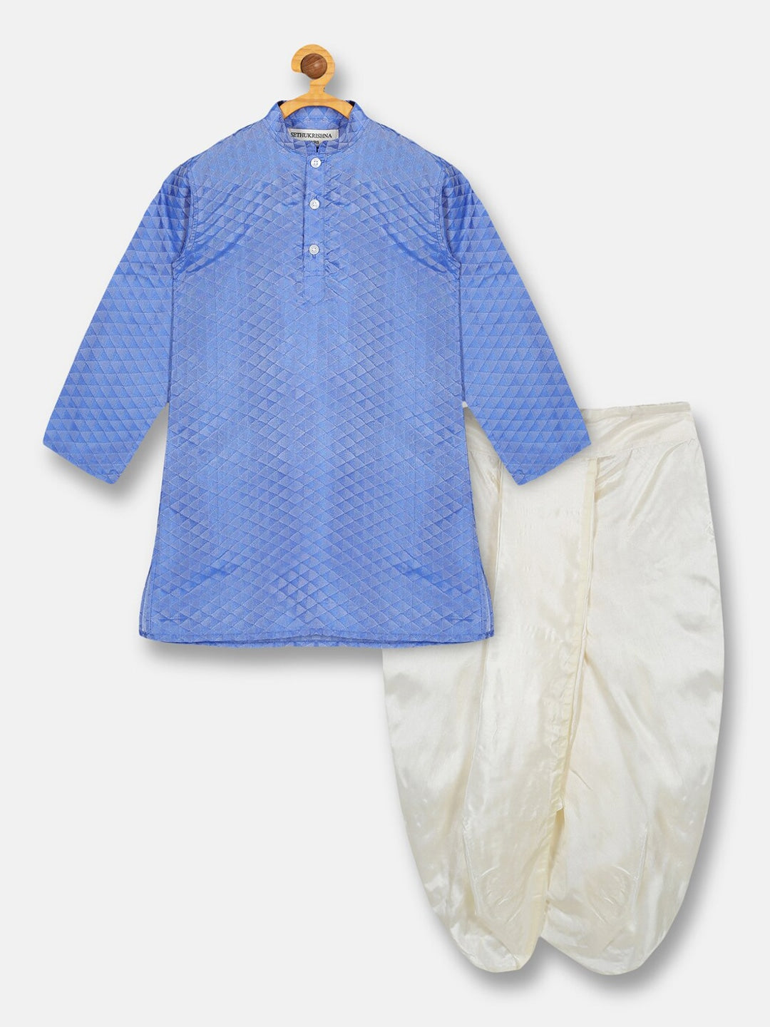 Sethukrishna Boys Blue Kurti with Dhoti Pants - Distacart