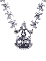 Thumbnail for Cardinal Silver-Toned Oxidised Long Jewellery Set Jewellery Set - Distacart