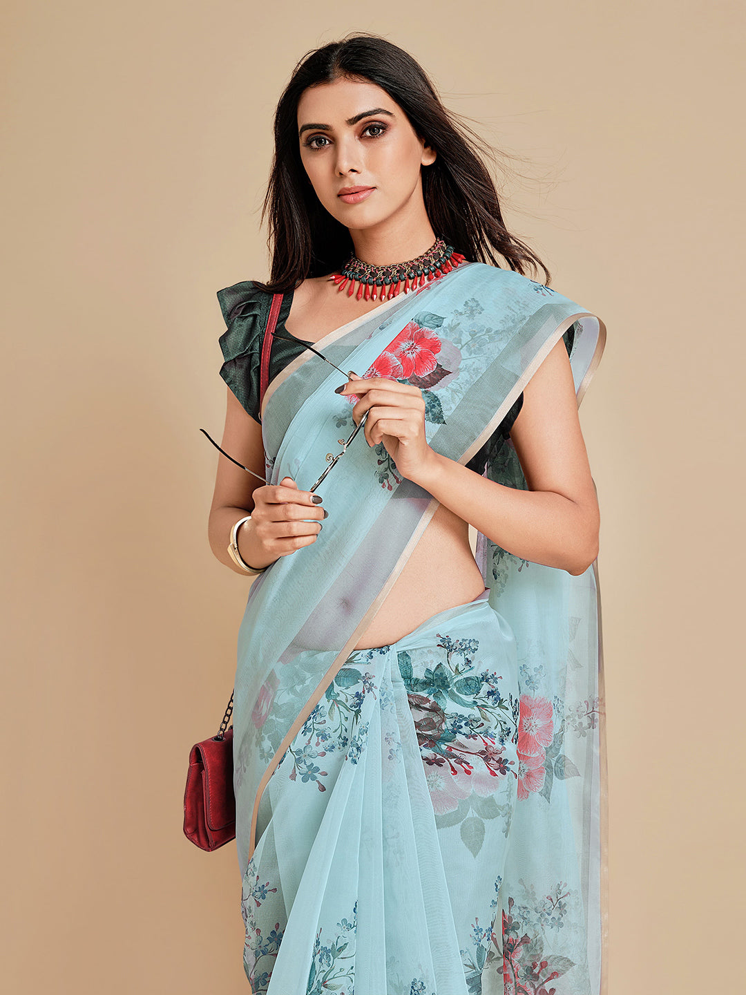 Sangria Women Blue Sarees - Distacart