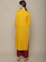 Thumbnail for Sangria Women Solid Straight Kurta - Distacart