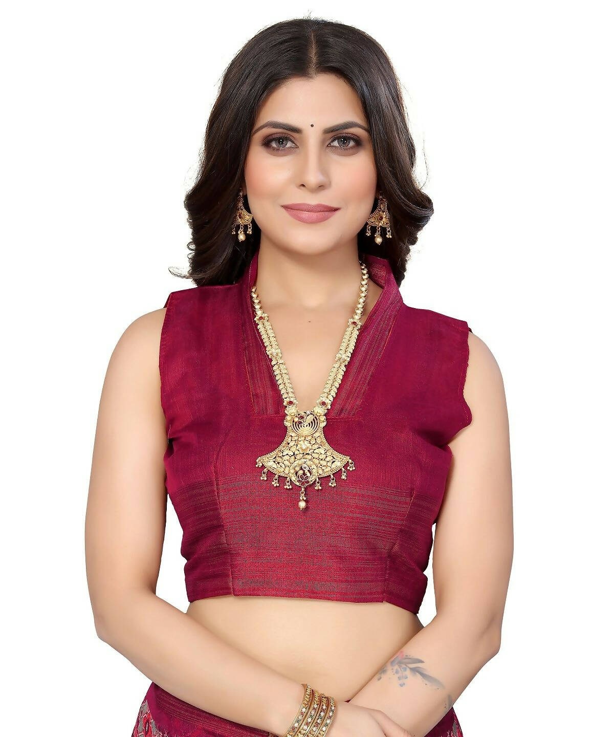 Vamika Cotton Pink Jari Border Bollywood Style Saree (VASU PINK) - Distacart
