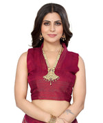 Thumbnail for Vamika Cotton Pink Jari Border Bollywood Style Saree (VASU PINK) - Distacart